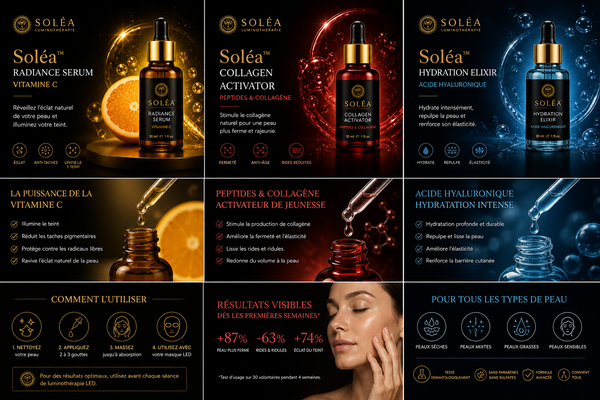Les sérums Soléa™ : le secret d’une peau éclatante, ferme et visiblement rajeunie