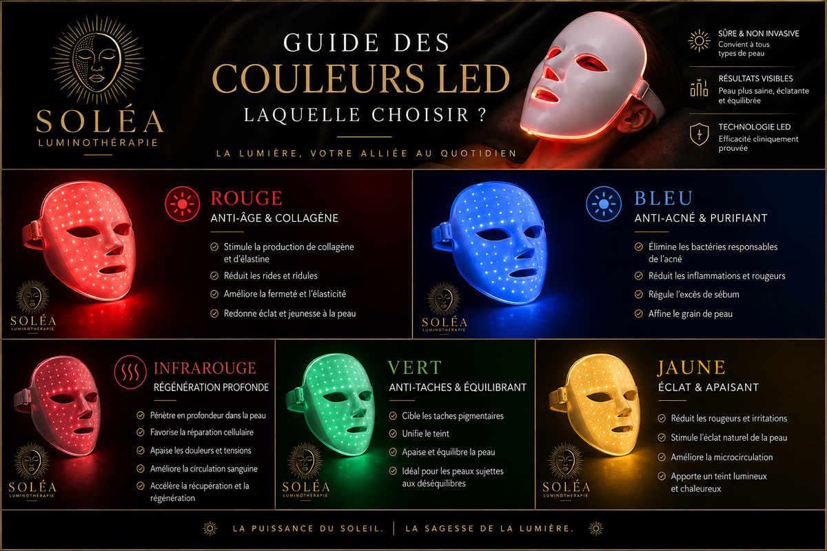 Guide des Couleurs LED : Rouge, Bleu, Infrarouge, Vert, Jaune — Laquelle Choisir ?