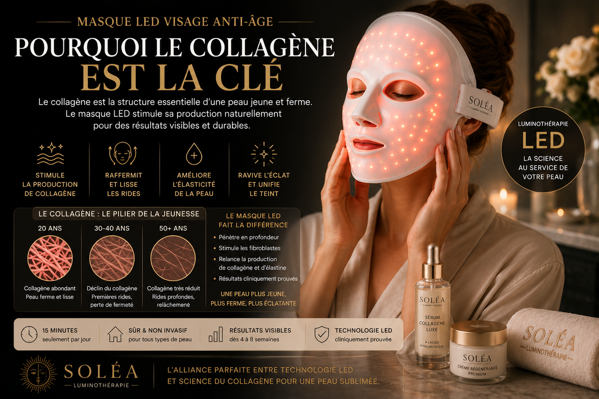 Masque LED Visage Anti-Âge : Le Guide Ultime du Collagène 2026