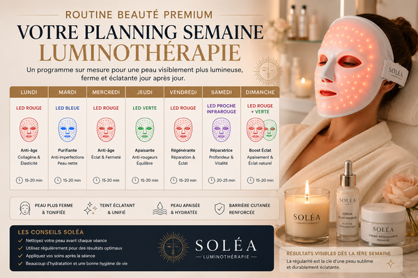 Routine Beauté Premium : Le Planning Semaine Parfaite avec la Luminothérapie