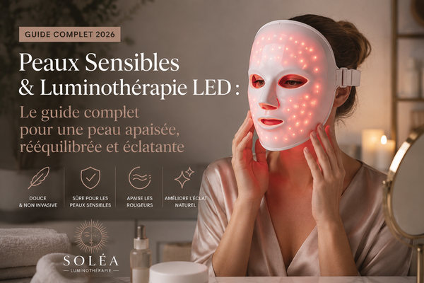 Peaux Sensibles et Luminothérapie LED : Guide Complet 2026