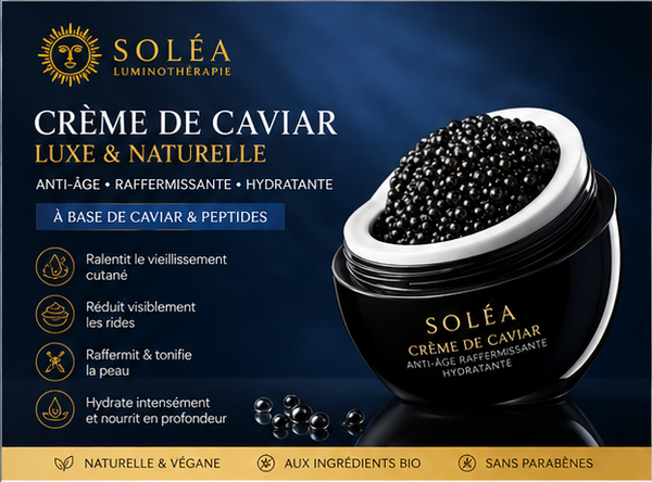 Crème de Caviar Luxe Soléa™ | Anti-Âge Raffermissante & Hydratante